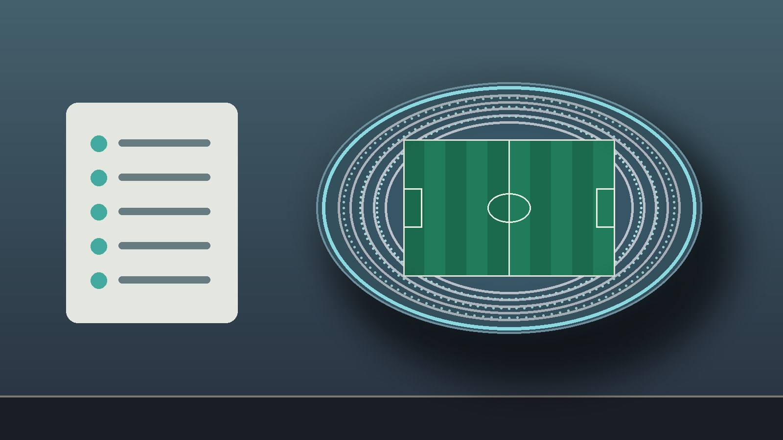 Illustration des points de contrôle qualité pour une décoration murale de stade lumineux