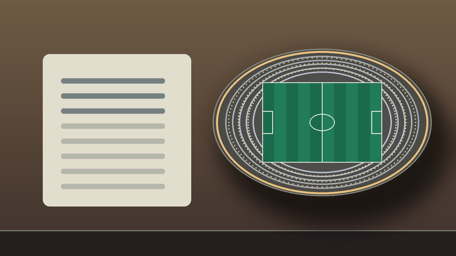 Illustration d'une facture et d'une décoration de stade football à éclairage LED